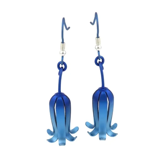 Titanium Blue Bluebell Drop Earrings